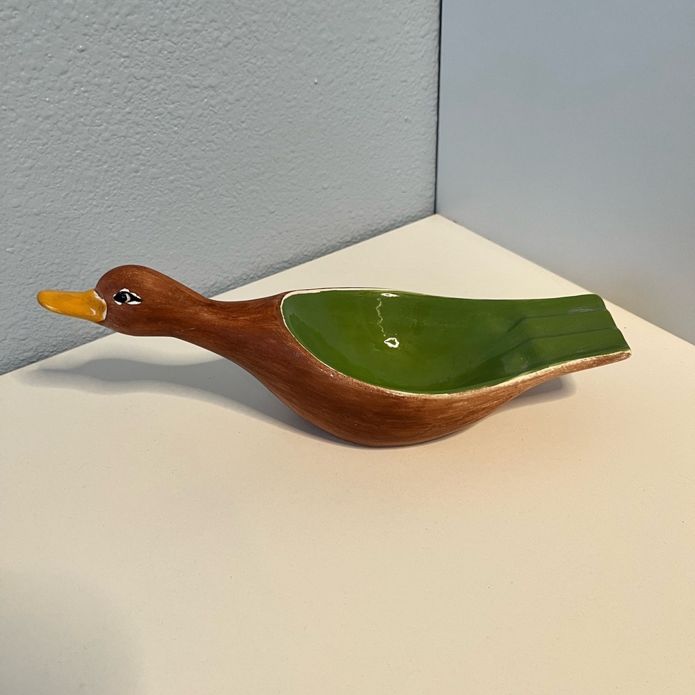 Mallard Duck Vintage Ceramic Ashtray / Trinket Holder 10” Long - Picture 2 of 7